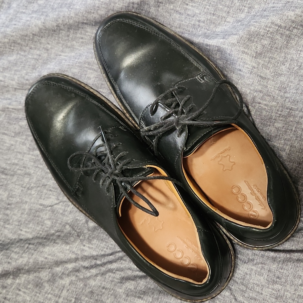 Mens Ecco black dress shoes